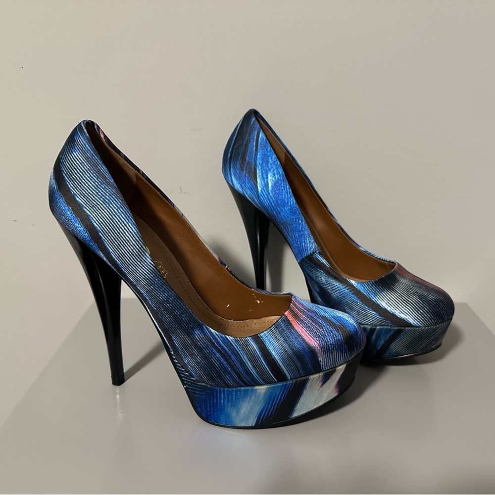 "Aldo" Women's Platform Blue High Heels Size 6.5